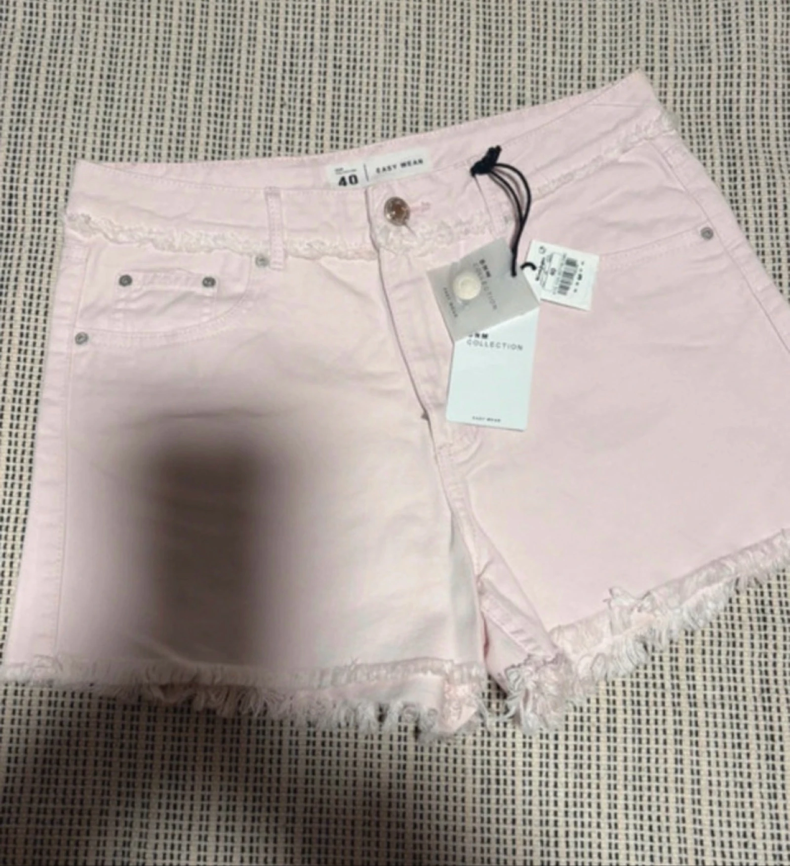 Short denim rosa palo Easy Wear nuevo con etiqueta talla 40